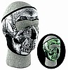 Glow in the Dark Black & White Skull Face, Face Mask